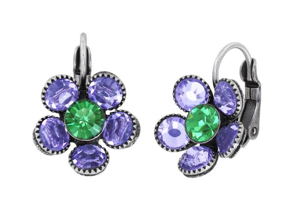 Lila/green Lost Garden - Konplott earrings